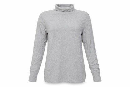 Zara Women Grey XL Roll Neck Long Sleeve Knit Pullover Jumper