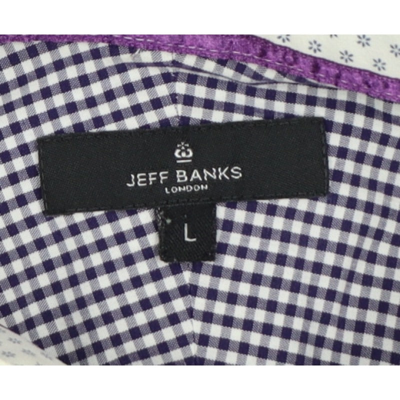 Jeff Banks Men’s Blue Check Button-Down Long Sleeve Shirt L