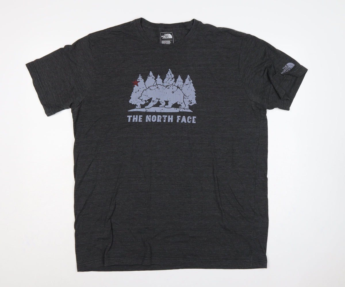 The North Face Men's Black 2XL Slim Fit Bear Graphic T-Shirt