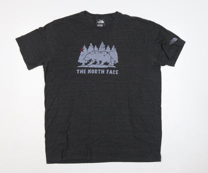 The North Face Men's Black 2XL Slim Fit Bear Graphic T-Shirt