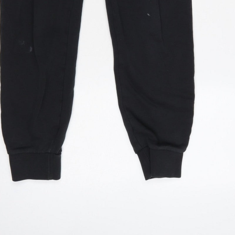adidas Women’s Black UK 8 Jogger Sweatpants Logo Elastic Waist