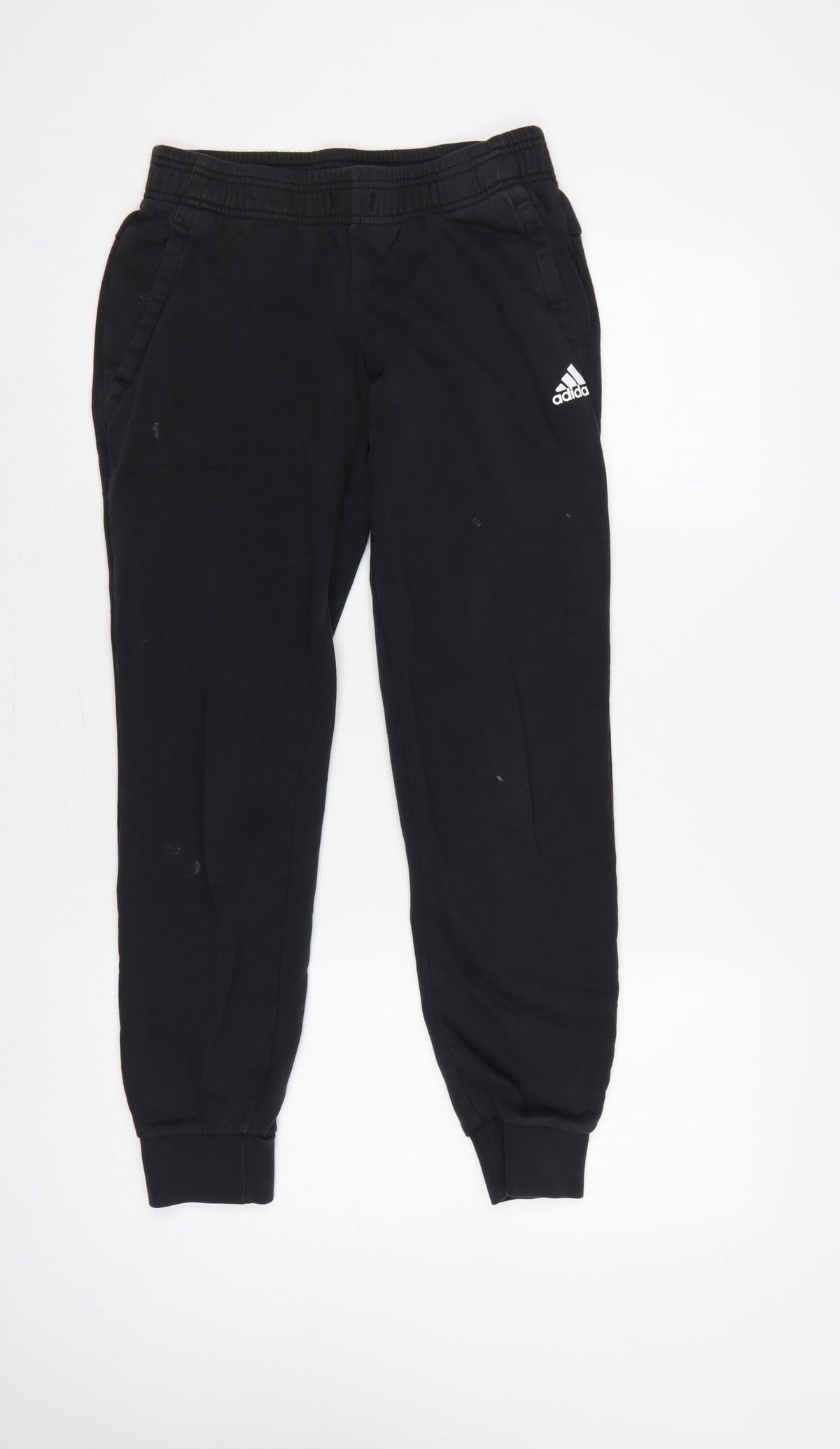 adidas Women’s Black UK 8 Jogger Sweatpants Logo Elastic Waist