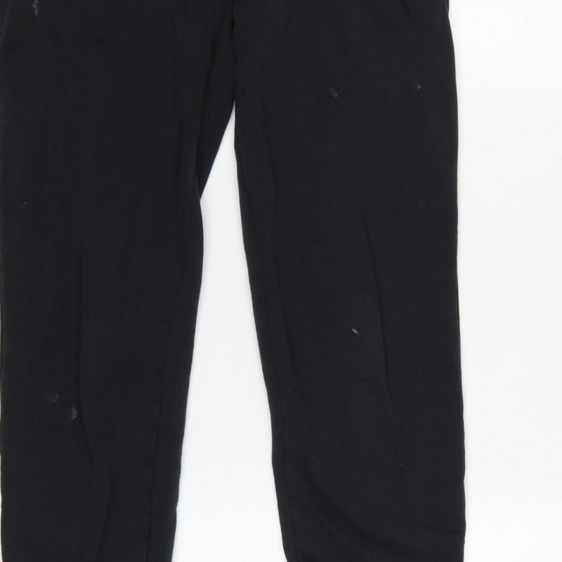 adidas Women’s Black UK 8 Jogger Sweatpants Logo Elastic Waist