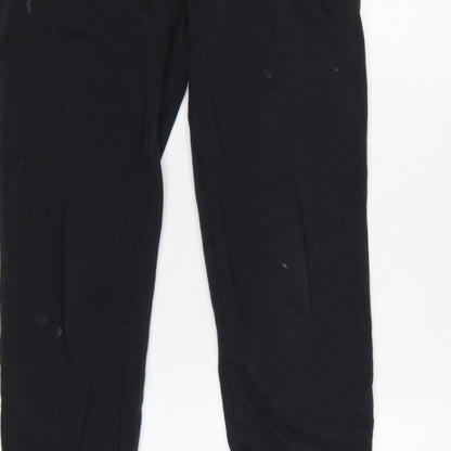 adidas Women’s Black UK 8 Jogger Sweatpants Logo Elastic Waist