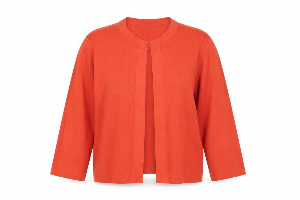 Marks & Spencer Women's Orange XL Open V-Neck Cardigan