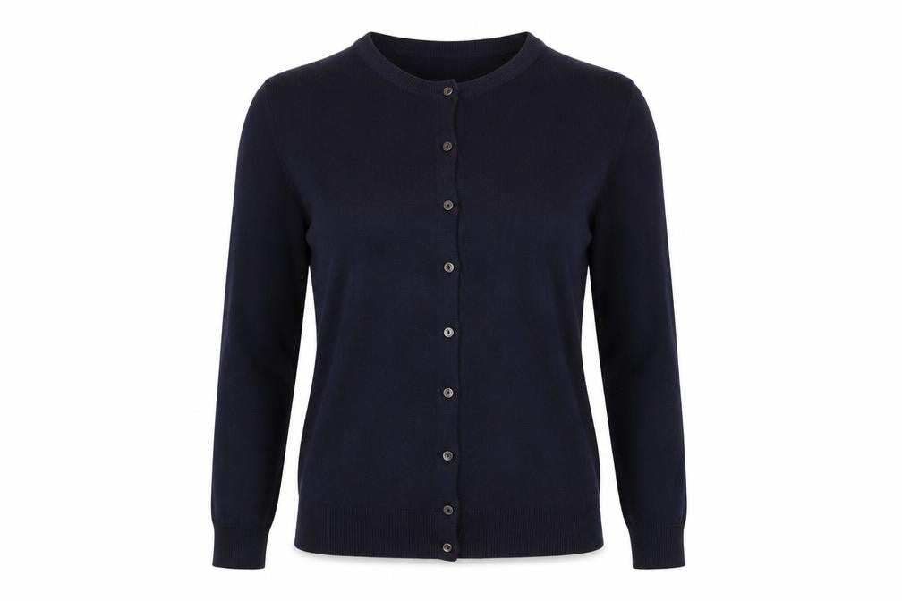 Marks & Spencer Women Blue Size 14 Button Knit Cardigan
