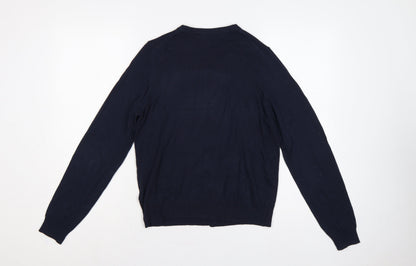 Marks & Spencer Women Blue Size 14 Button Knit Cardigan