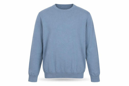 Marks & Spencer Mens Blue L Fine Cotton Crew Neck Pullover Jumper
