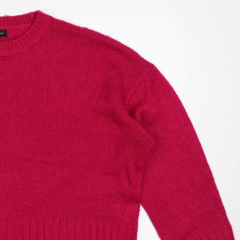 New Look Women’s Pink L Crew Neck Long Sleeve Knit Jumper
