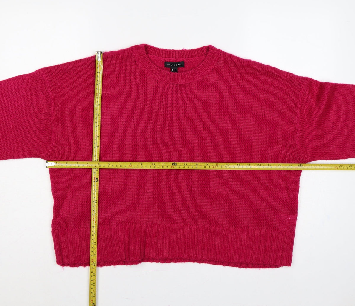 New Look Women’s Pink L Crew Neck Long Sleeve Knit Jumper