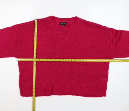New Look Women’s Pink L Crew Neck Long Sleeve Knit Jumper