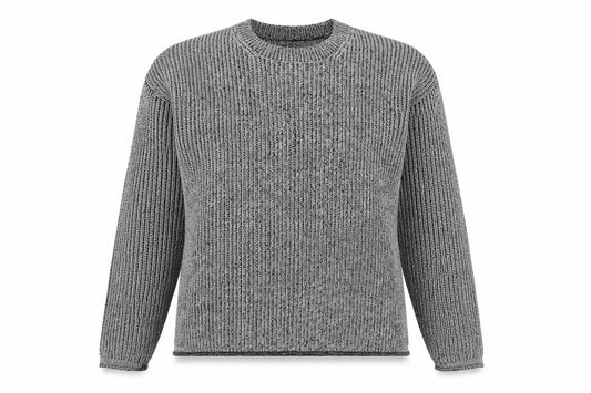 Yours Women Grey Marl Chunky Knit Crew Neck Jumper UK 14-16