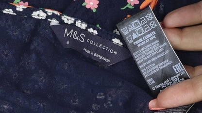 Marks & Spencer Women’s Multicoloured Floral Viscose Blouse Size 6