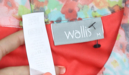 Wallis Women Multicoloured UK 12 Floral Chiffon Sleeveless Tunic Blouse