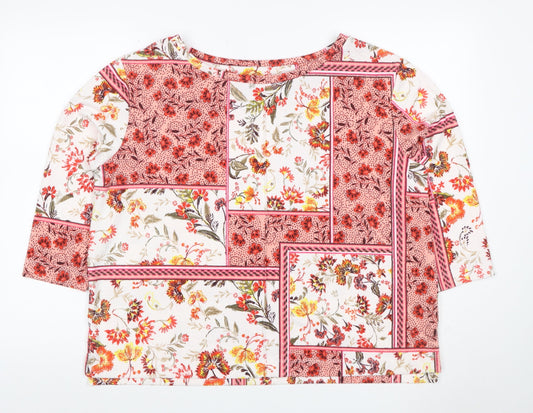 Marks & Spencer Women Multicoloured Floral Jersey Blouse UK 16