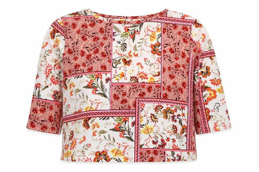 Marks & Spencer Women Multicoloured Floral Jersey Blouse UK 16