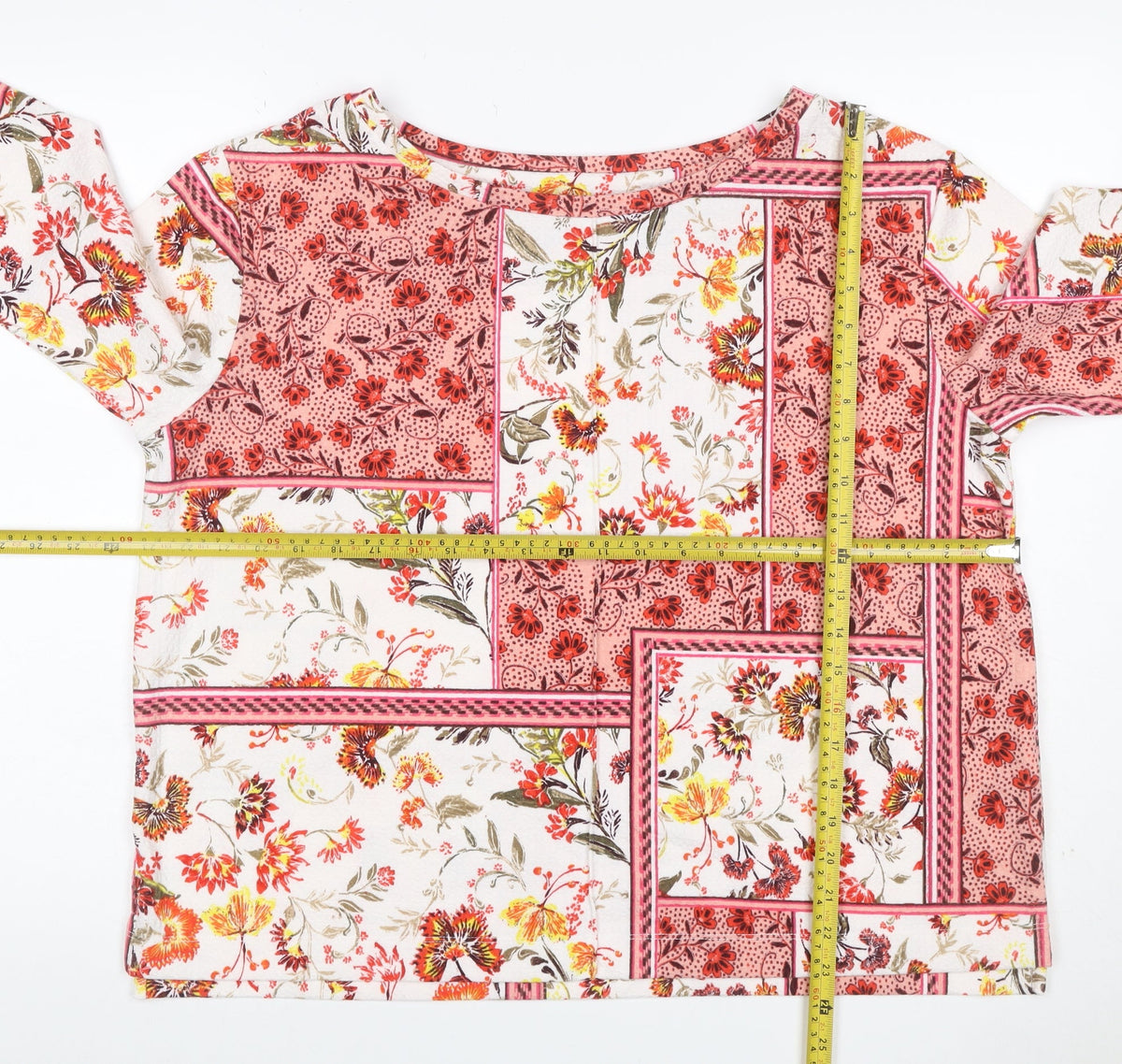 Marks & Spencer Women Multicoloured Floral Jersey Blouse UK 16