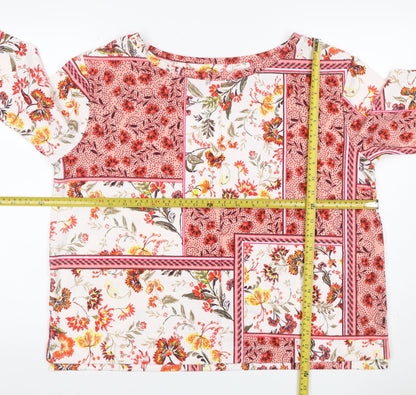 Marks & Spencer Women Multicoloured Floral Jersey Blouse UK 16