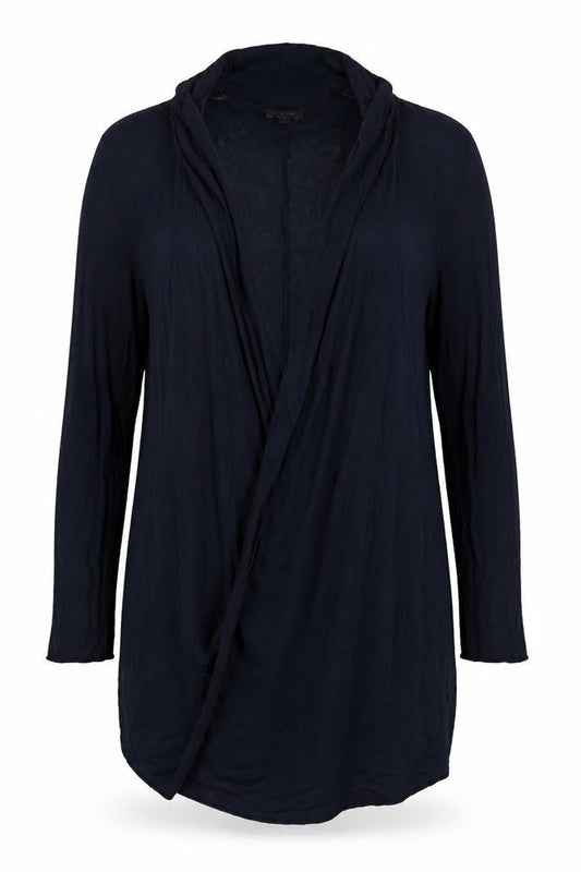 Phase Eight Women Blue UK 10 Open Waterfall Cardigan Long Sleeve Jersey
