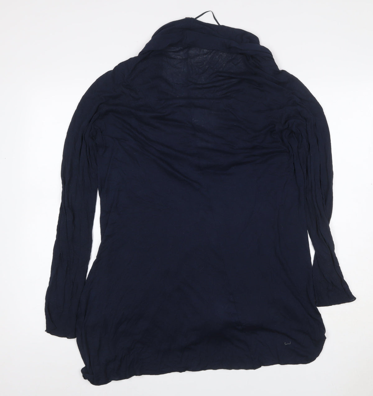 Phase Eight Women Blue UK 10 Open Waterfall Cardigan Long Sleeve Jersey