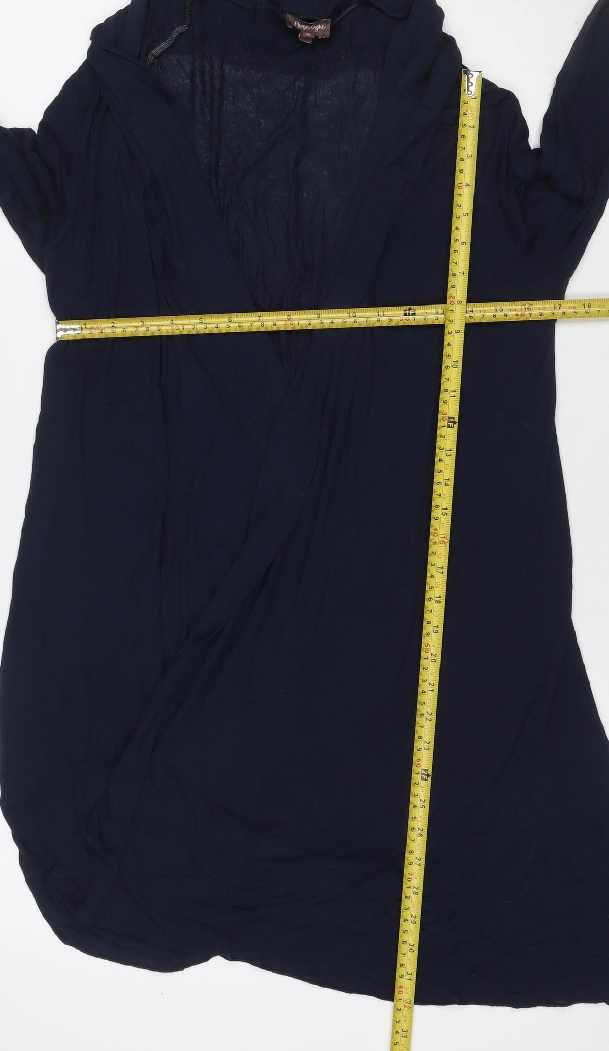 Phase Eight Women Blue UK 10 Open Waterfall Cardigan Long Sleeve Jersey