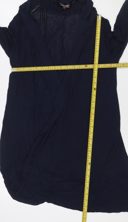 Phase Eight Women Blue UK 10 Open Waterfall Cardigan Long Sleeve Jersey
