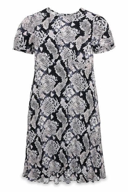 Principles Women Black Snake Print Shift Dress Size 16 Jersey