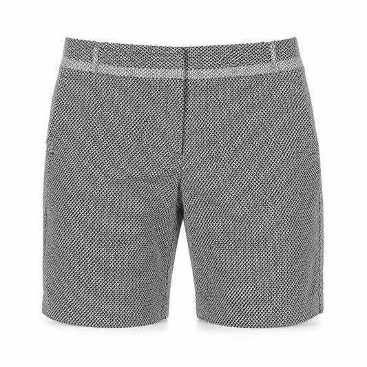 River Island Women’s Black White Geometric Bermuda Shorts UK 12