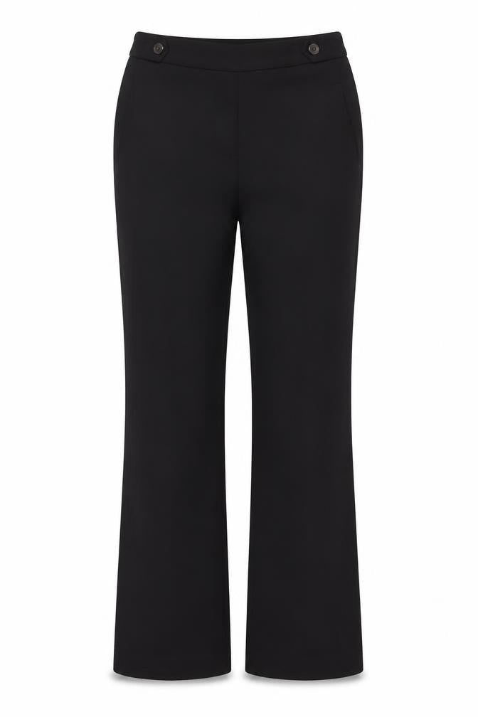 Next Women's Black UK 10 Long Bootcut Stretch Trousers Pockets