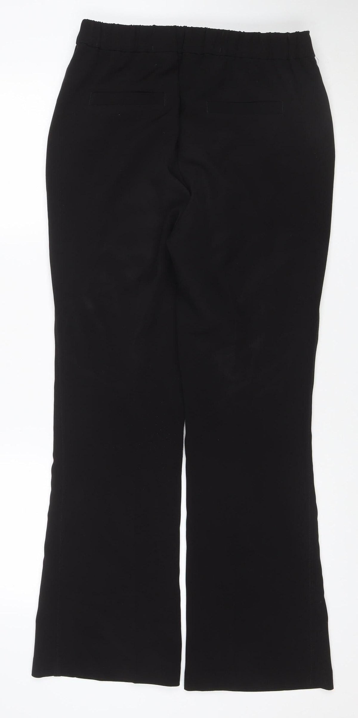 Next Women's Black UK 10 Long Bootcut Stretch Trousers Pockets