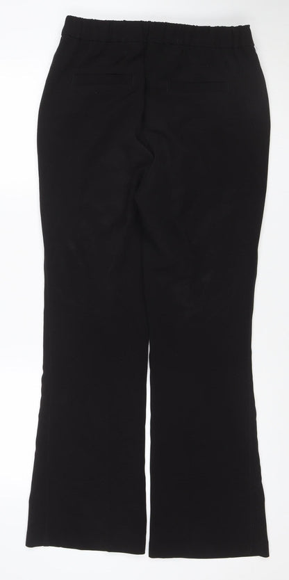 Next Women's Black UK 10 Long Bootcut Stretch Trousers Pockets