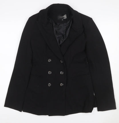 Attentif Women’s Black UK 10 Double-Breasted Six Button Blazer