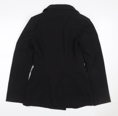 Attentif Women’s Black UK 10 Double-Breasted Six Button Blazer