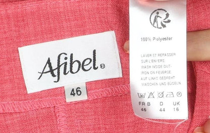 Afibel Women’s Pink UK 18 Tailored 3/4 Sleeve Suit Jacket Blazer