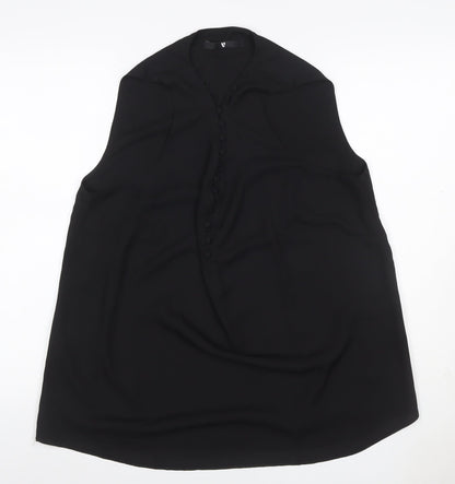 By Very Women’s Black UK 18 Tunic Button-Up Kimono Sleeve Blouse