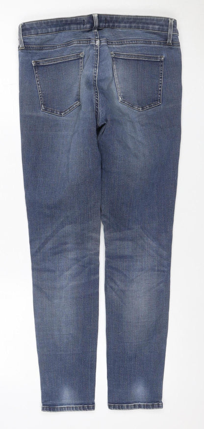 Uniqlo Women’s Blue Size 25 Skinny Mid Rise Stretch Ankle Zip Jeans