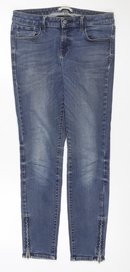 Uniqlo Women’s Blue Size 25 Skinny Mid Rise Stretch Ankle Zip Jeans