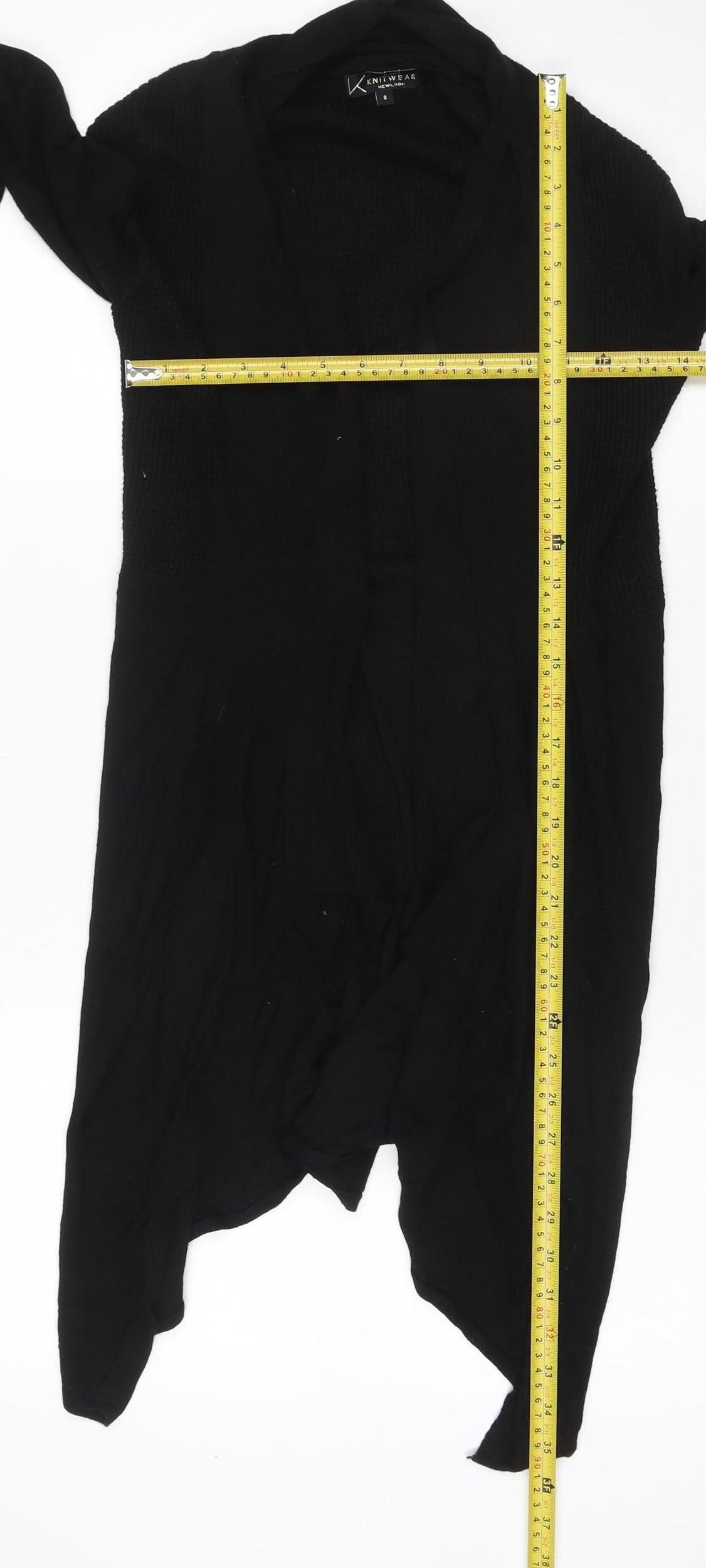 Knitwear New York Women’s Black Size 8 Open Drape Cardigan Knit