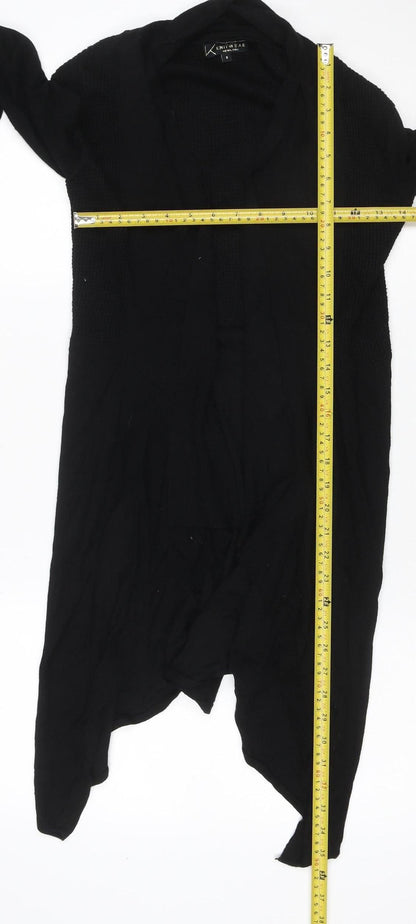 Knitwear New York Women’s Black Size 8 Open Drape Cardigan Knit