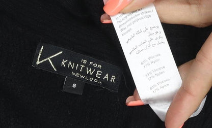 Knitwear New York Women’s Black Size 8 Open Drape Cardigan Knit