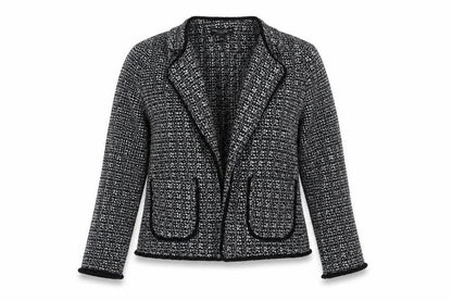 Dorothy Perkins Women Black White UK 12 Tweed Blazer Workwear