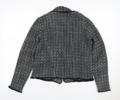 Dorothy Perkins Women Black White UK 12 Tweed Blazer Workwear