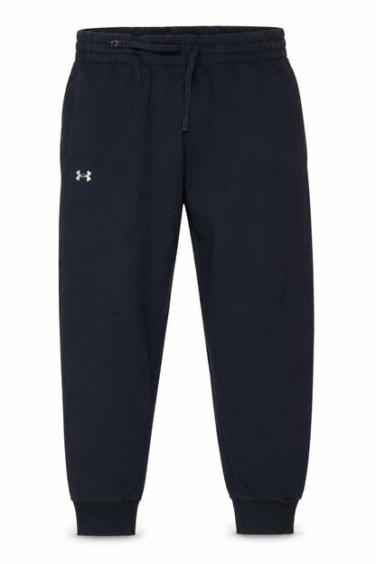Front view of Under Armour Teens Black L Jogger Track Pants Elastic Waist Pockets