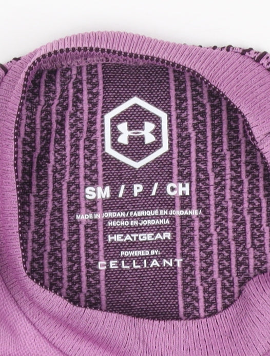 Under Armour Women Purple S HeatGear Sleeveless Athletic Tank Top