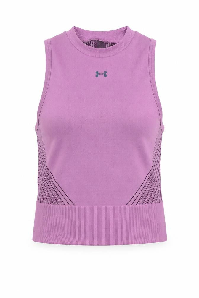 Under Armour Women Purple S HeatGear Sleeveless Athletic Tank Top
