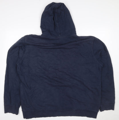 Timberland Men’s Blue 5XL Pullover Logo Graphic Hoodie Big & Tall