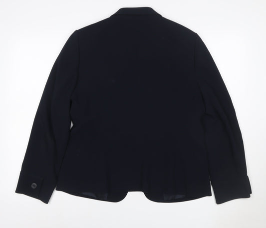 Planet Women's Black UK 16 One-Button Tailored Blazer Jacket