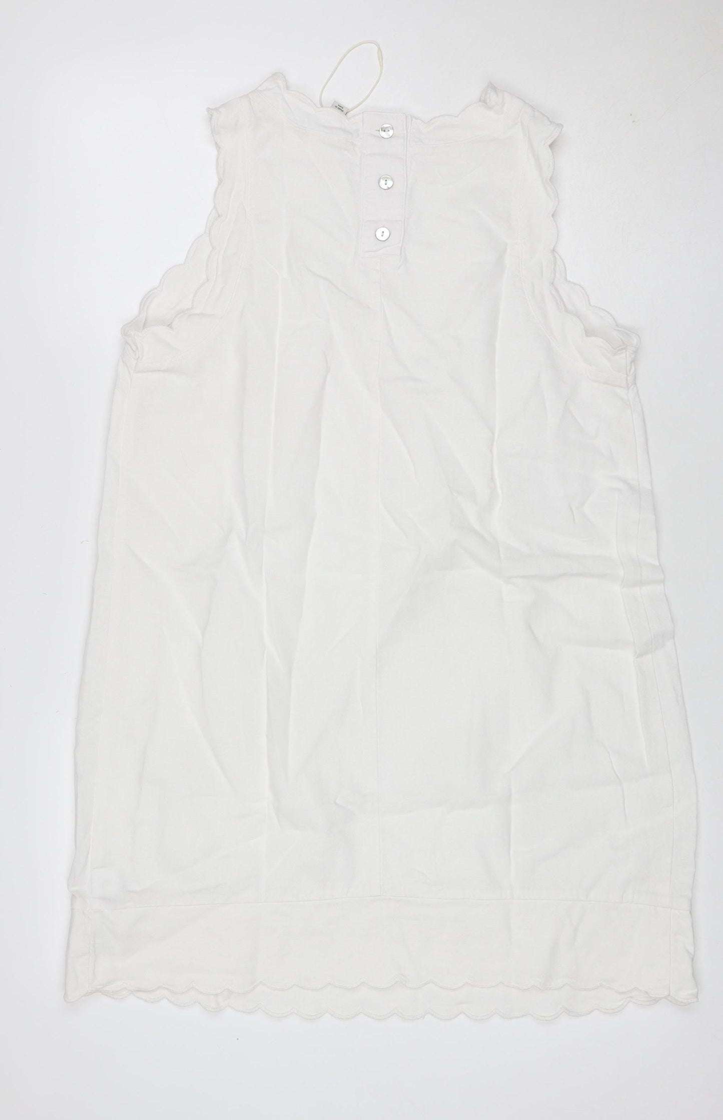 Marks and Spencer Women White UK 14 A-Line Knee Dress