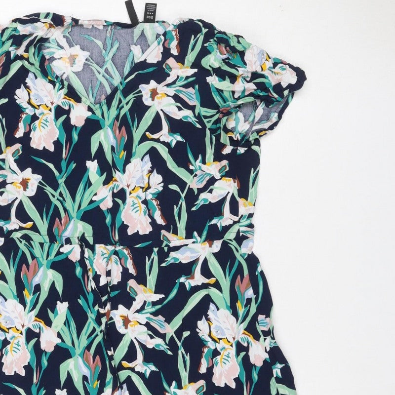 Vero Moda Women’s Multicoloured Floral Off Shoulder Fit & Flare Dress XS