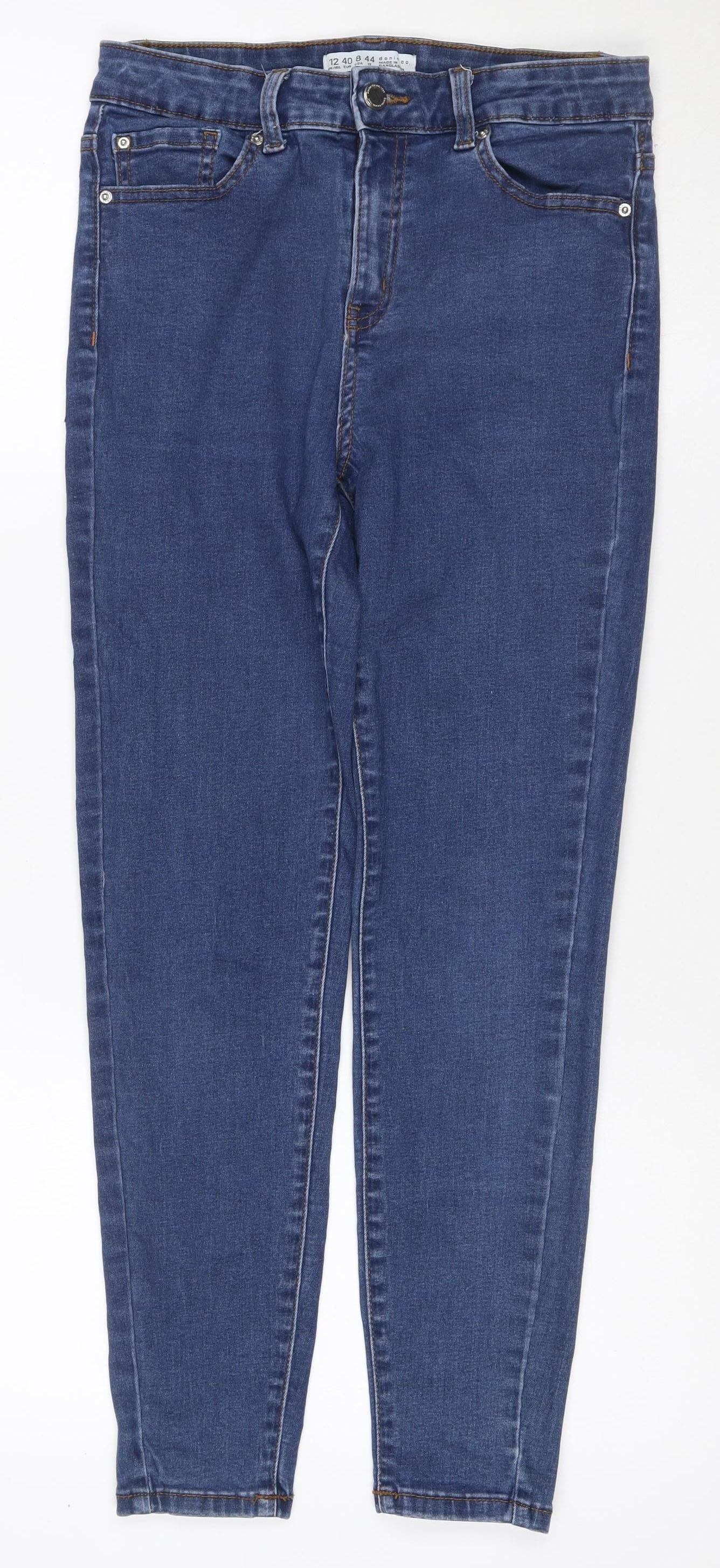 Denim Co. Women’s Blue UK 12 Mid Rise Skinny Stretch Jeans